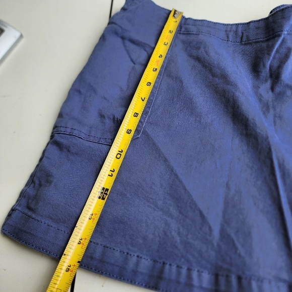 Nine West Jeans Women's Skort Wrap Front Elastic Back Waist Comfort Navy Blue M - Picture 9 of 11